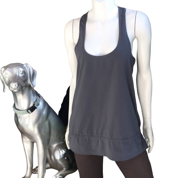 Lole Racerback Tank Gray Drawstring Waist Recycled Polyester Women's Size Small - Picture 1 of 10